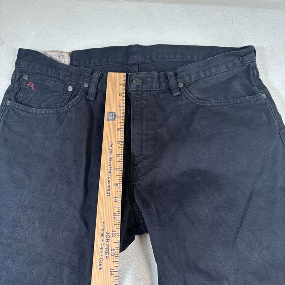 Polo Ralph Lauren Mens Dark Black Hampton Straight Leg Denim Jeans 35x30 - Picture 9 of 10